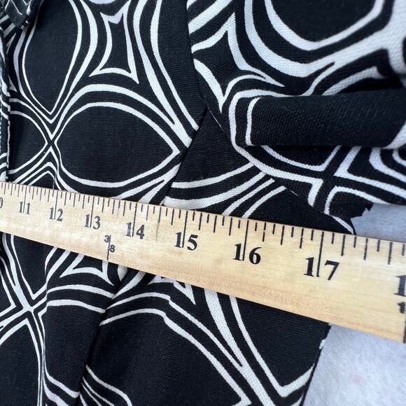 Banana Republic Factory Black White Geometric Jacket XSP Trench Coat Classic - Picture 9 of 12